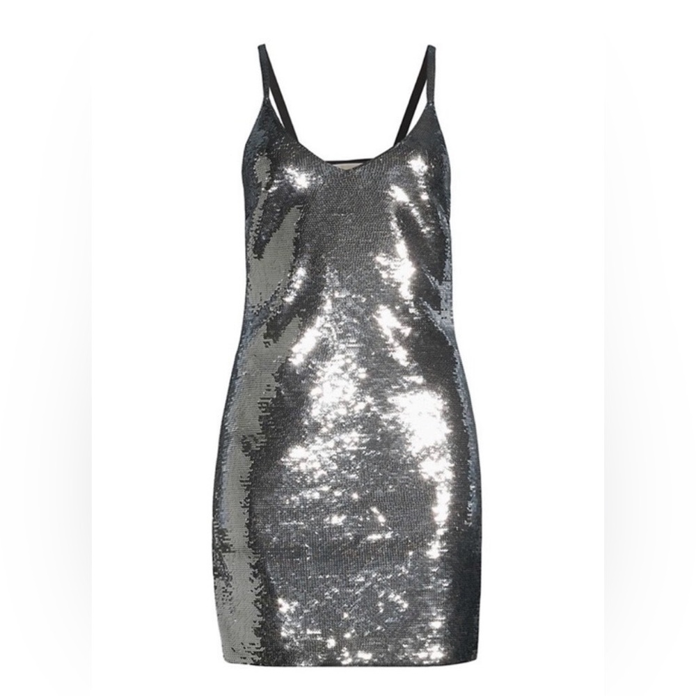 NWT Michael Kors Silver Sequin Dress